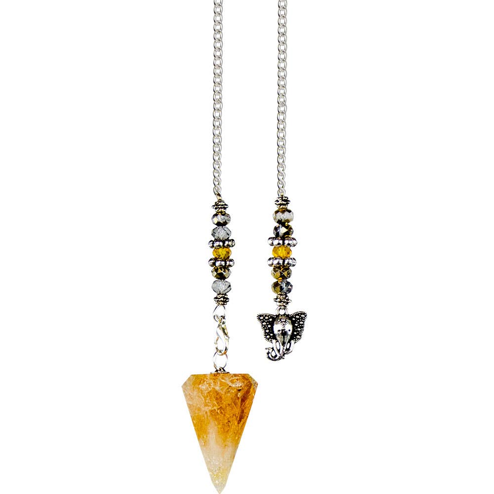 Citrine Ganesha Pendulum
