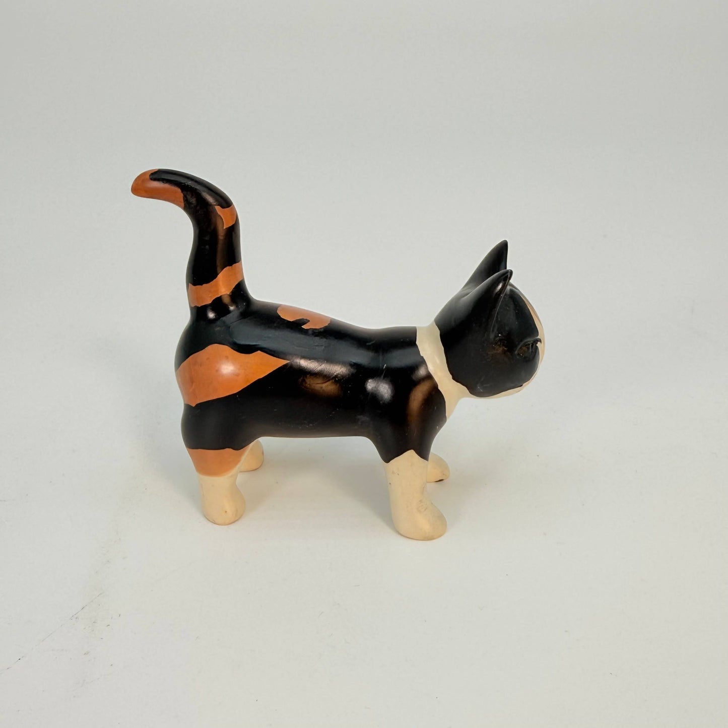 Soapstone Calico Cat Carving