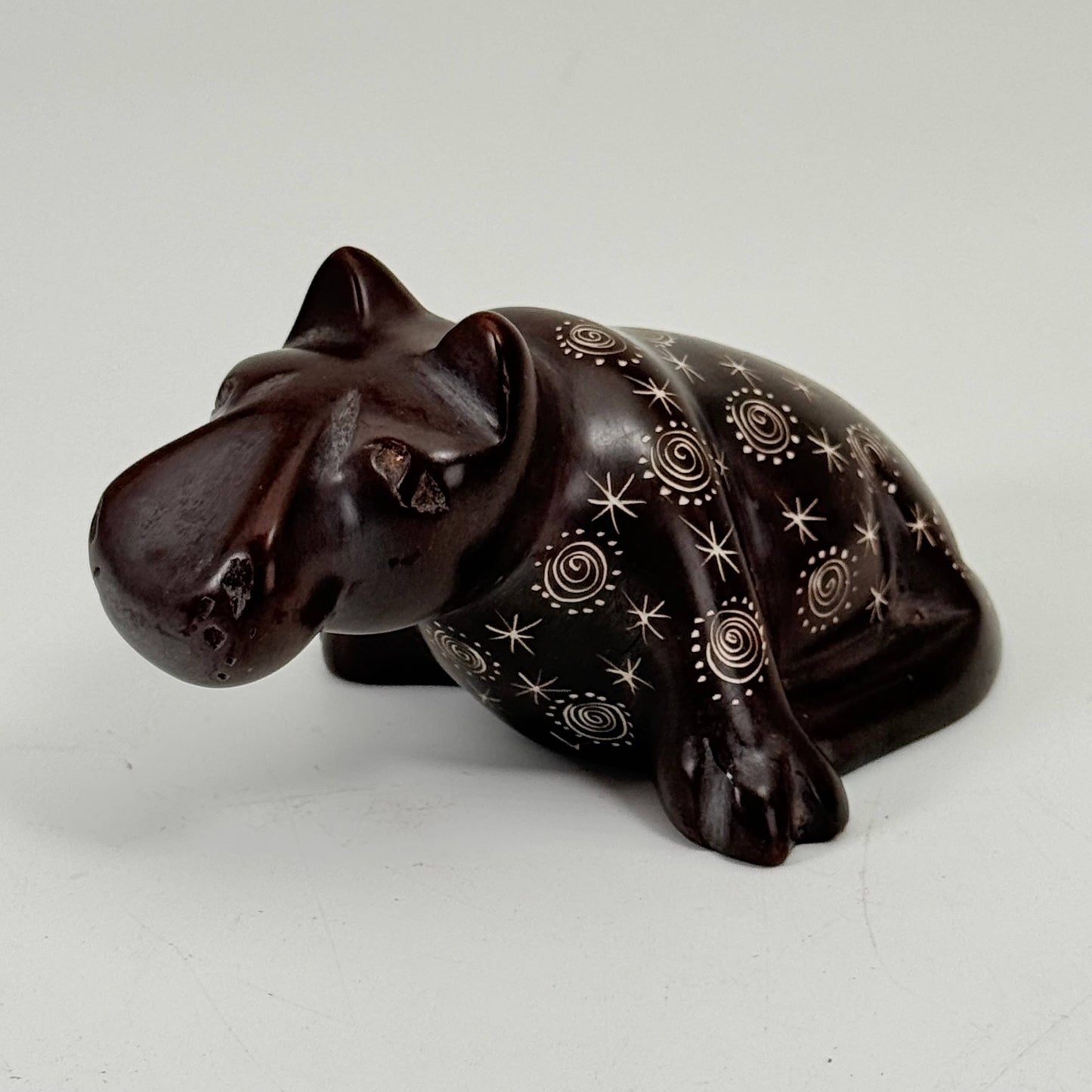 Swimming Soapstone Hippopotamus