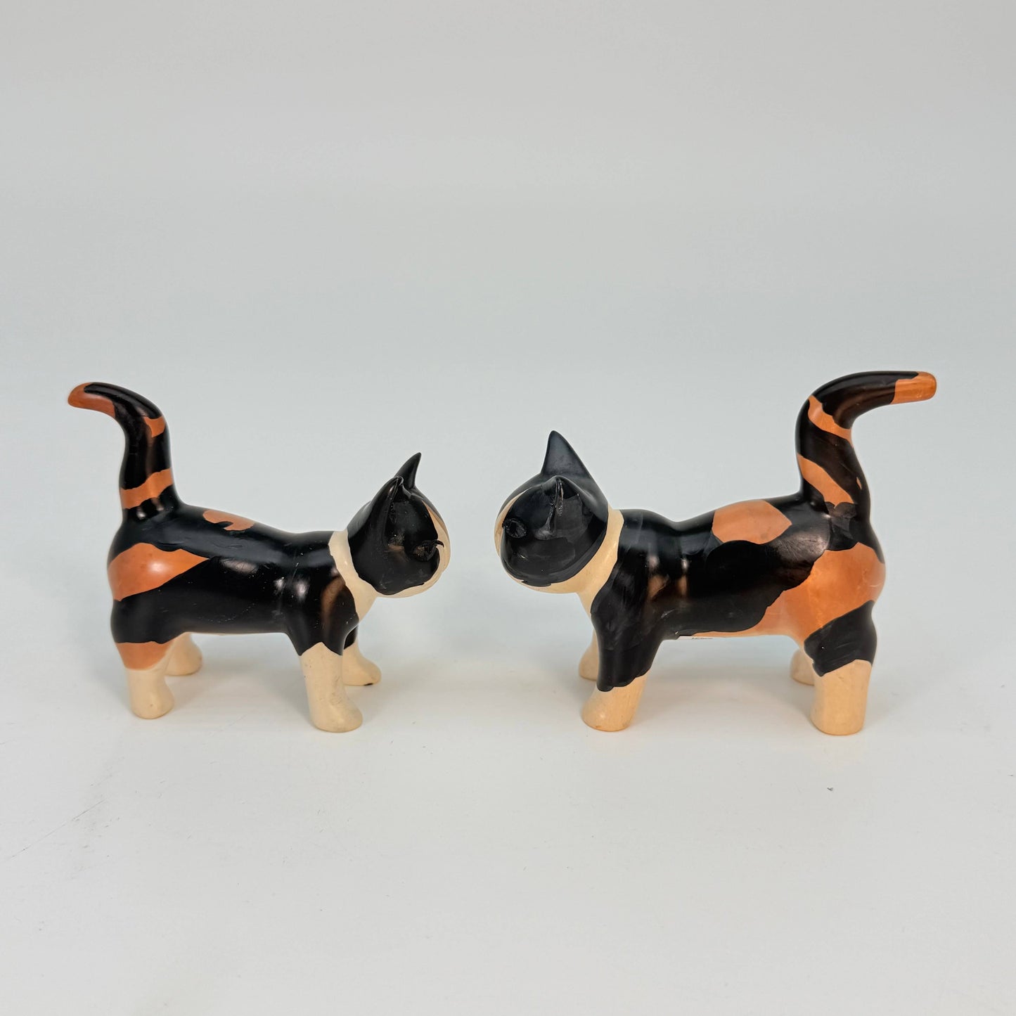 Soapstone Calico Cat Carving