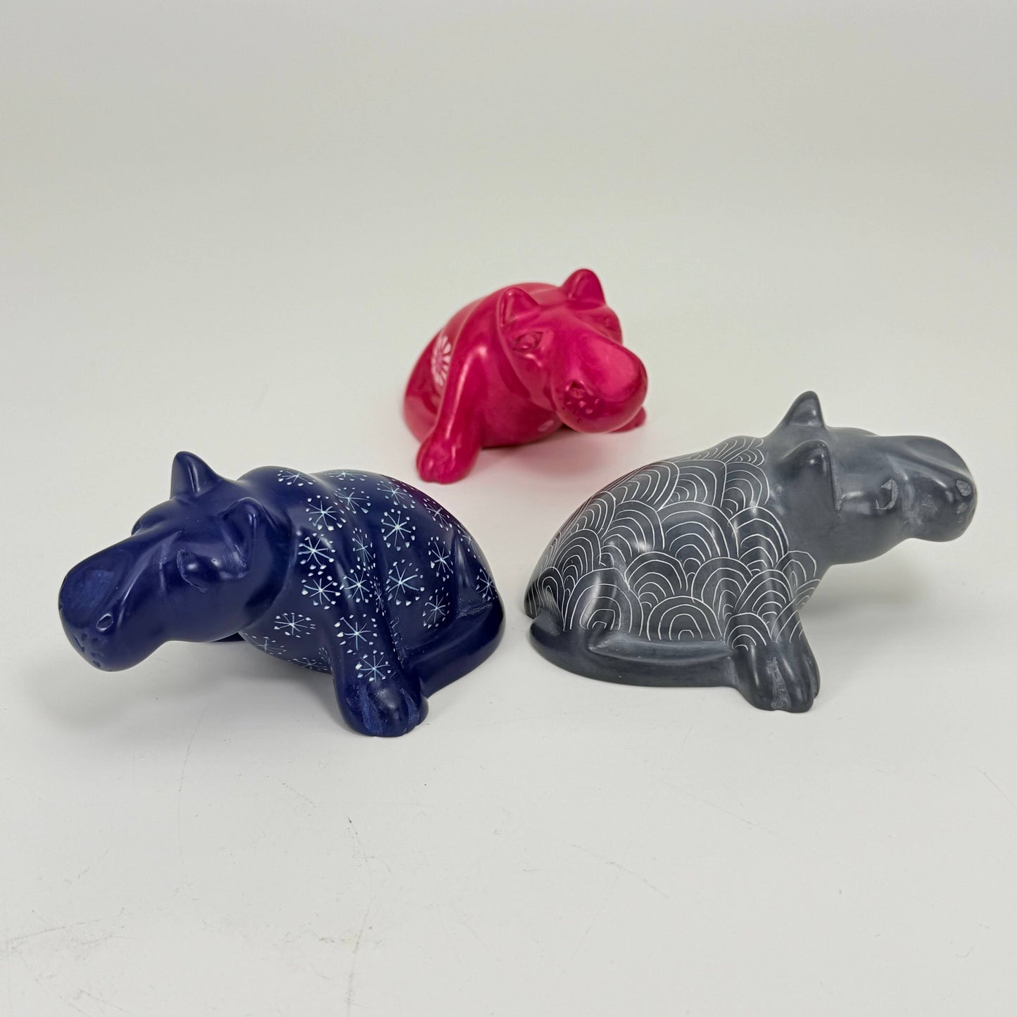 Swimming Soapstone Hippopotamus