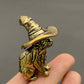 Brass Cat with Witch Hat