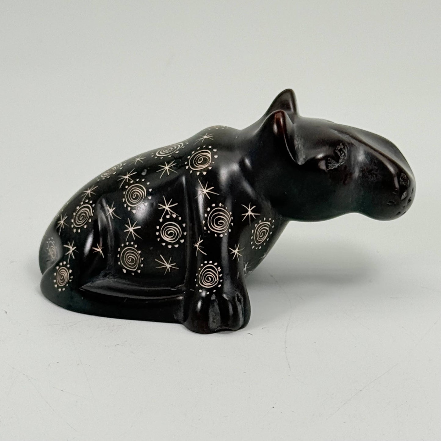 Swimming Soapstone Hippopotamus