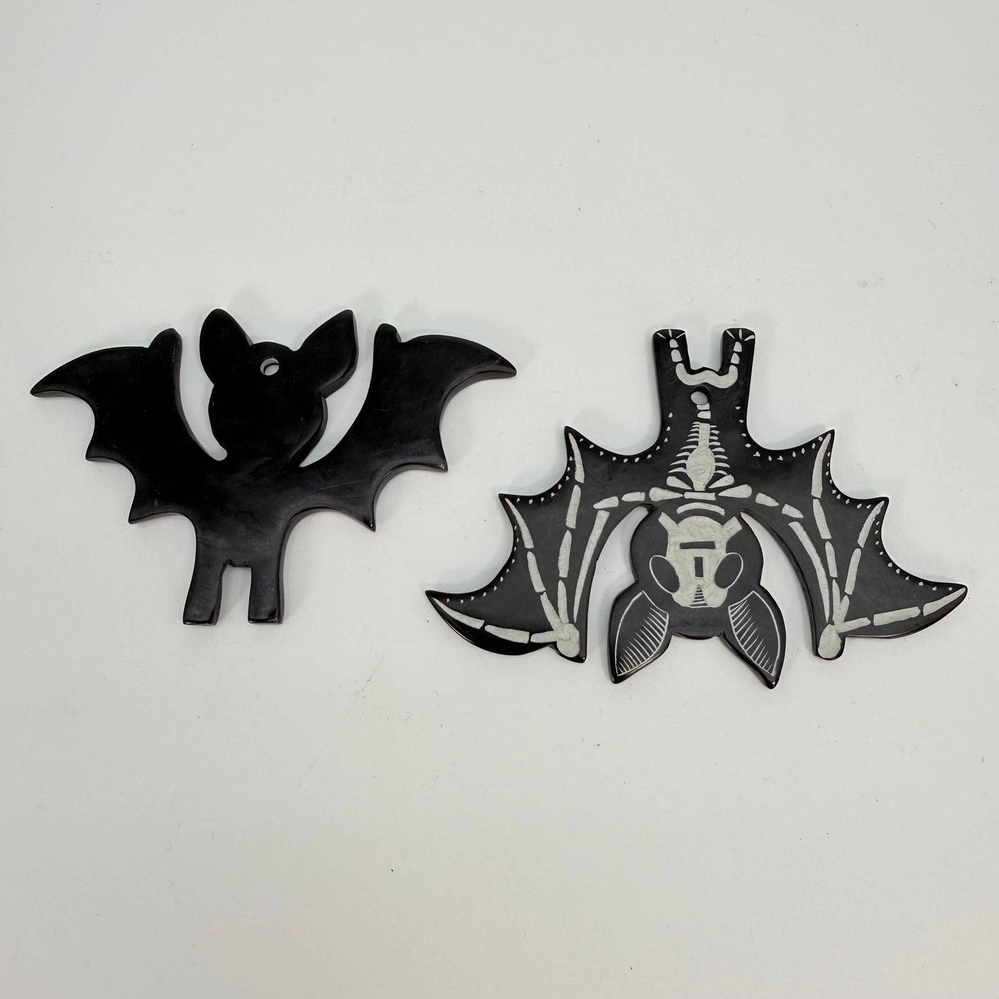 Soapstone Skeleton Bat Magnet