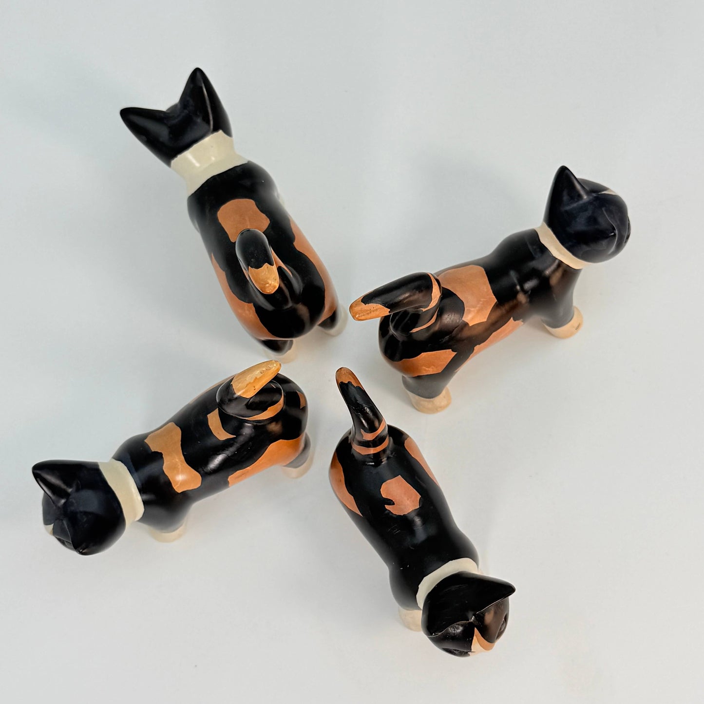 Soapstone Calico Cat Carving
