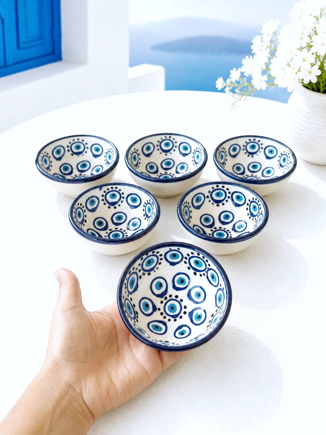 Ceramic Turkish Evil Eye Bowl