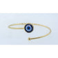 Evil Eye of Protection Stainless Steel Cuff - detail shot
