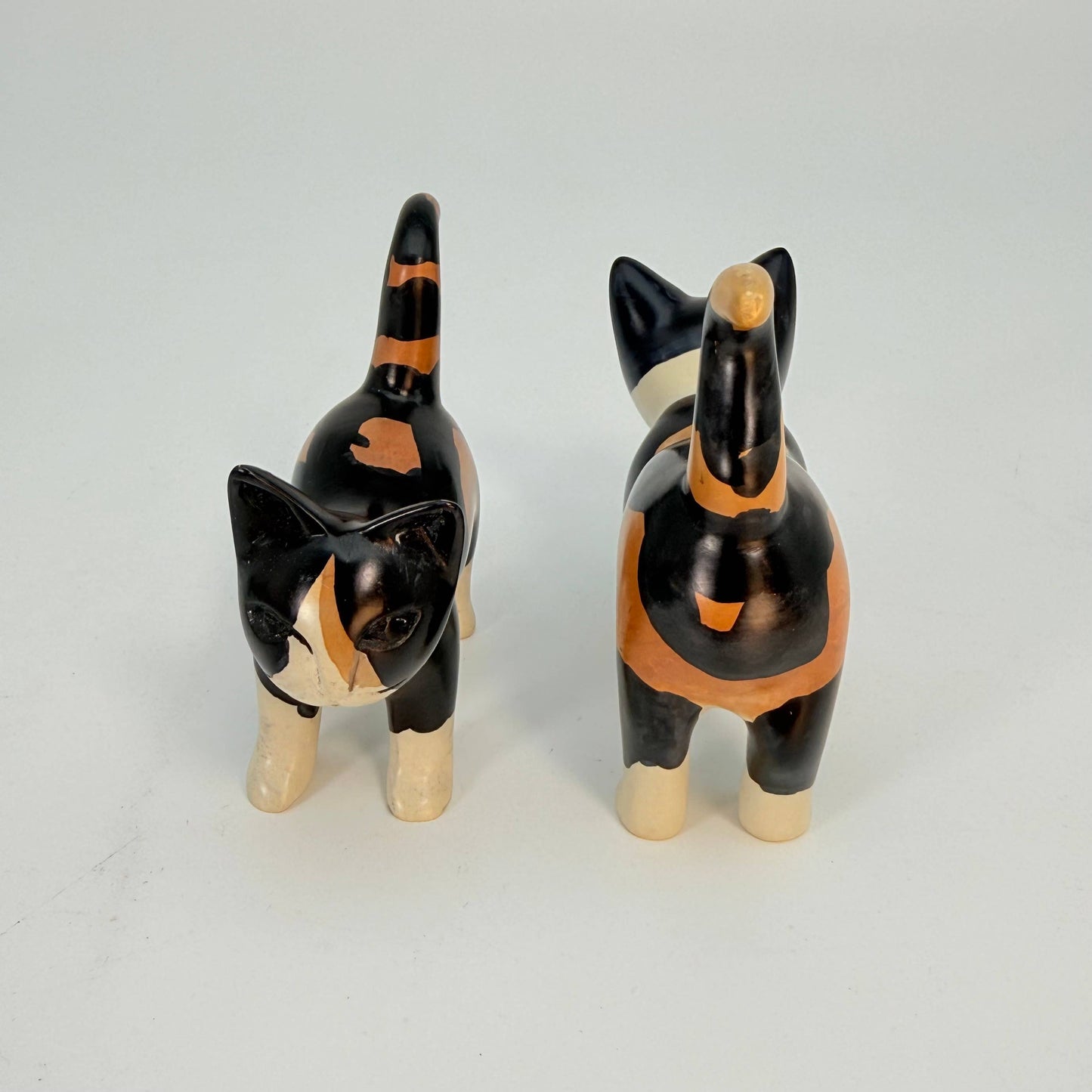 Soapstone Calico Cat Carving