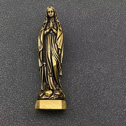 Brass Virgin Mary Statue
