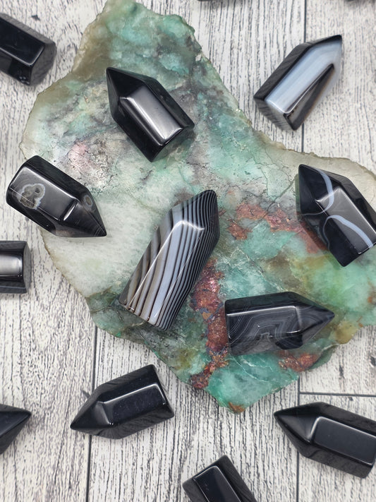 Black Agate Mini Tower