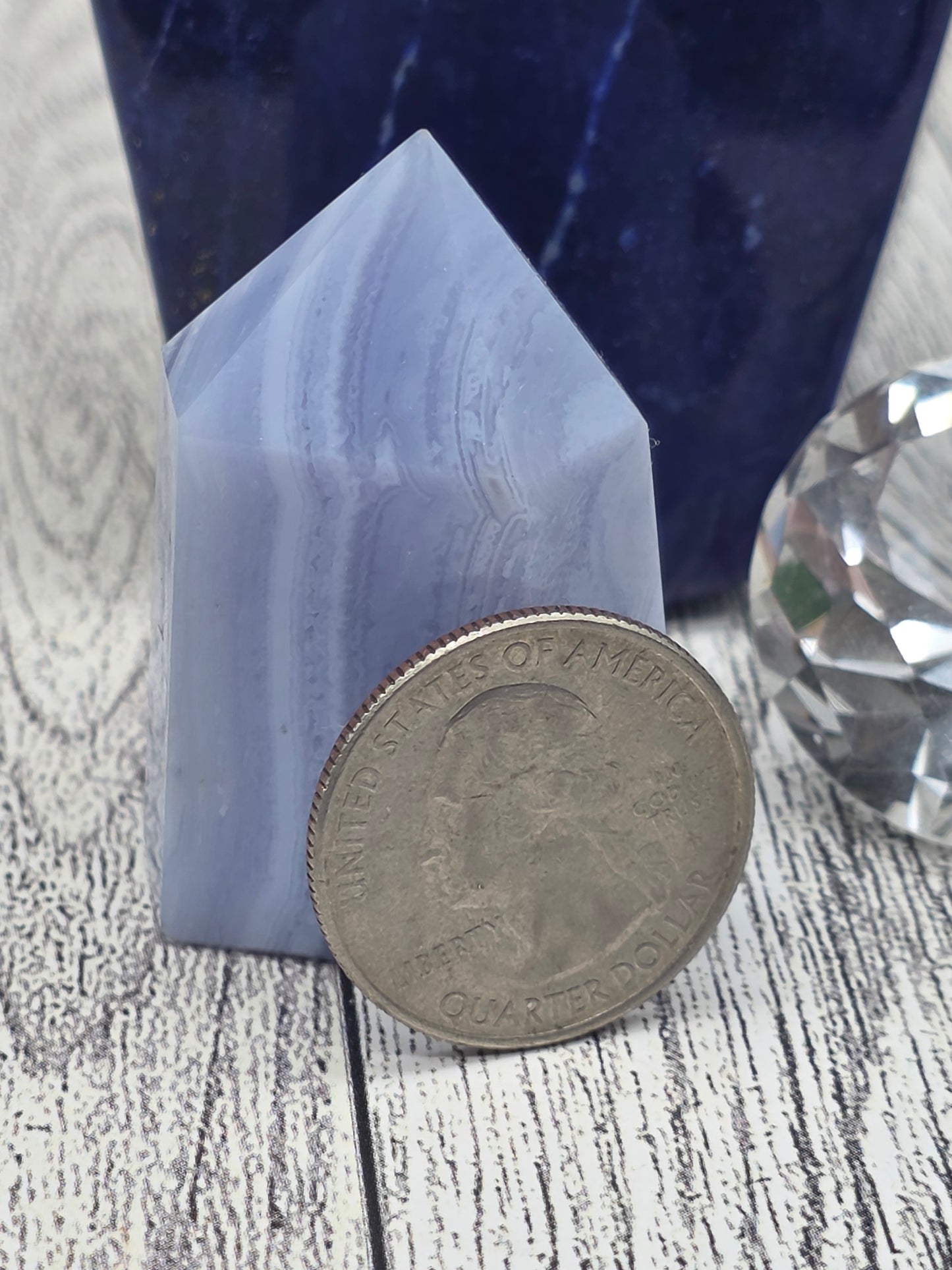 Blue Lace Agate Tower
