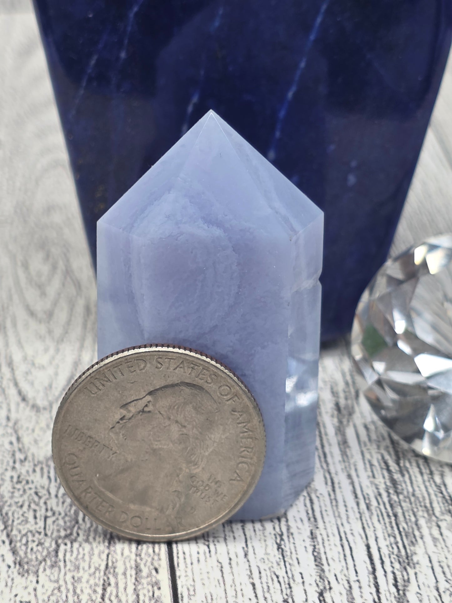 Blue Lace Agate Tower