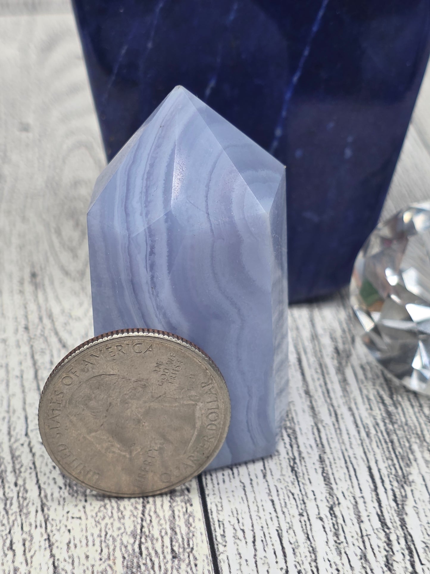 Blue Lace Agate Tower