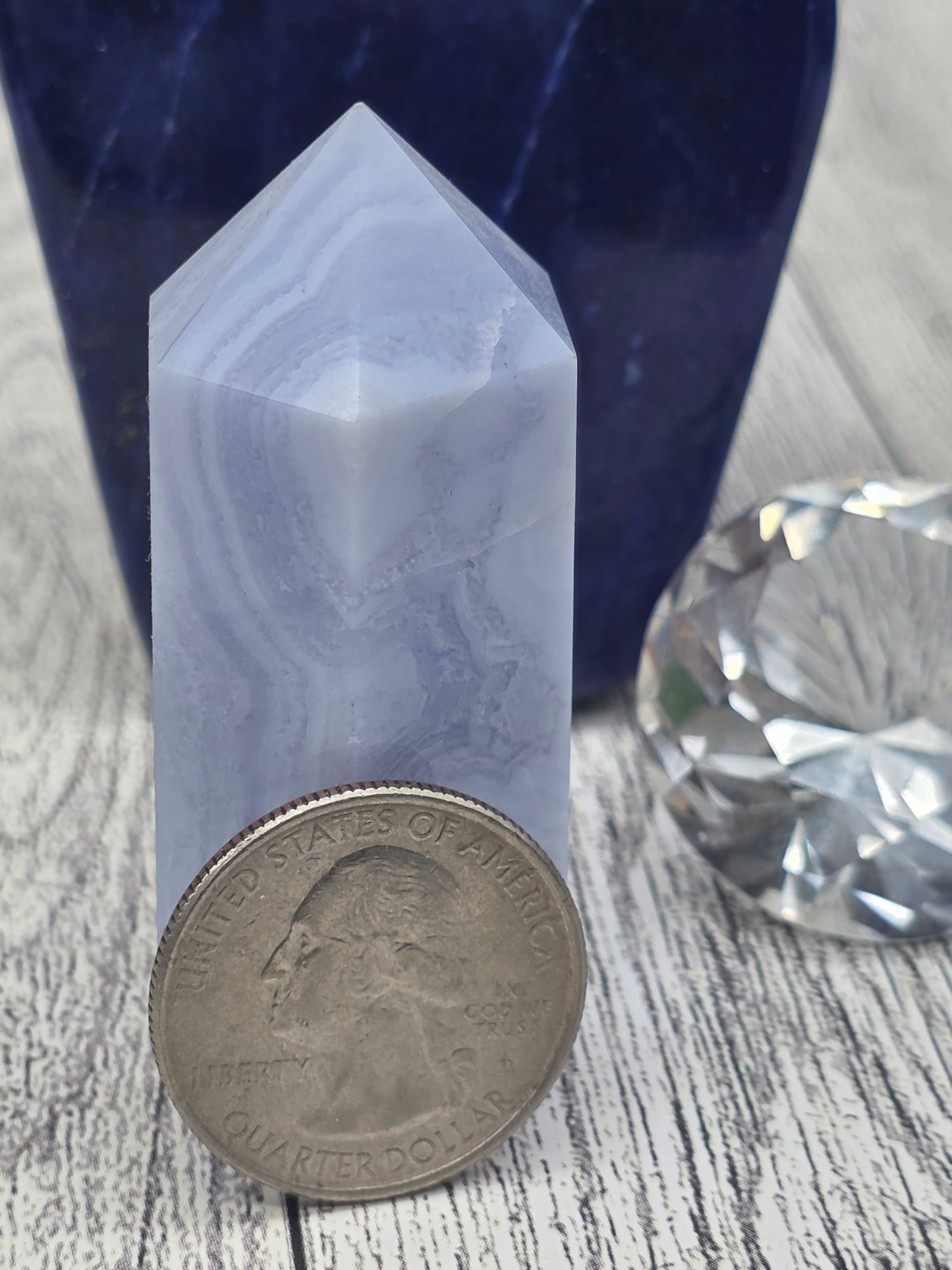 Blue Lace Agate Tower