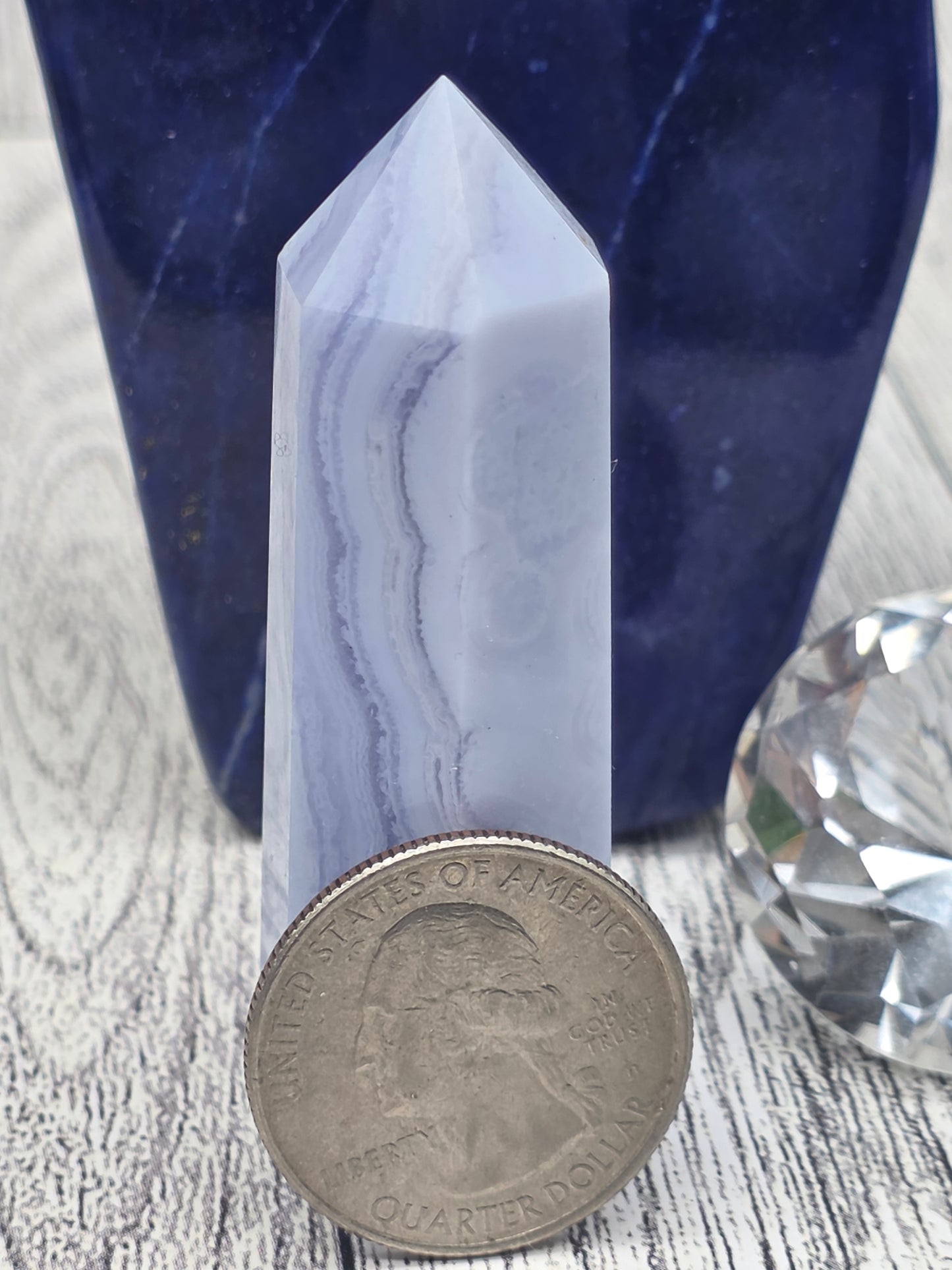 Blue Lace Agate Tower