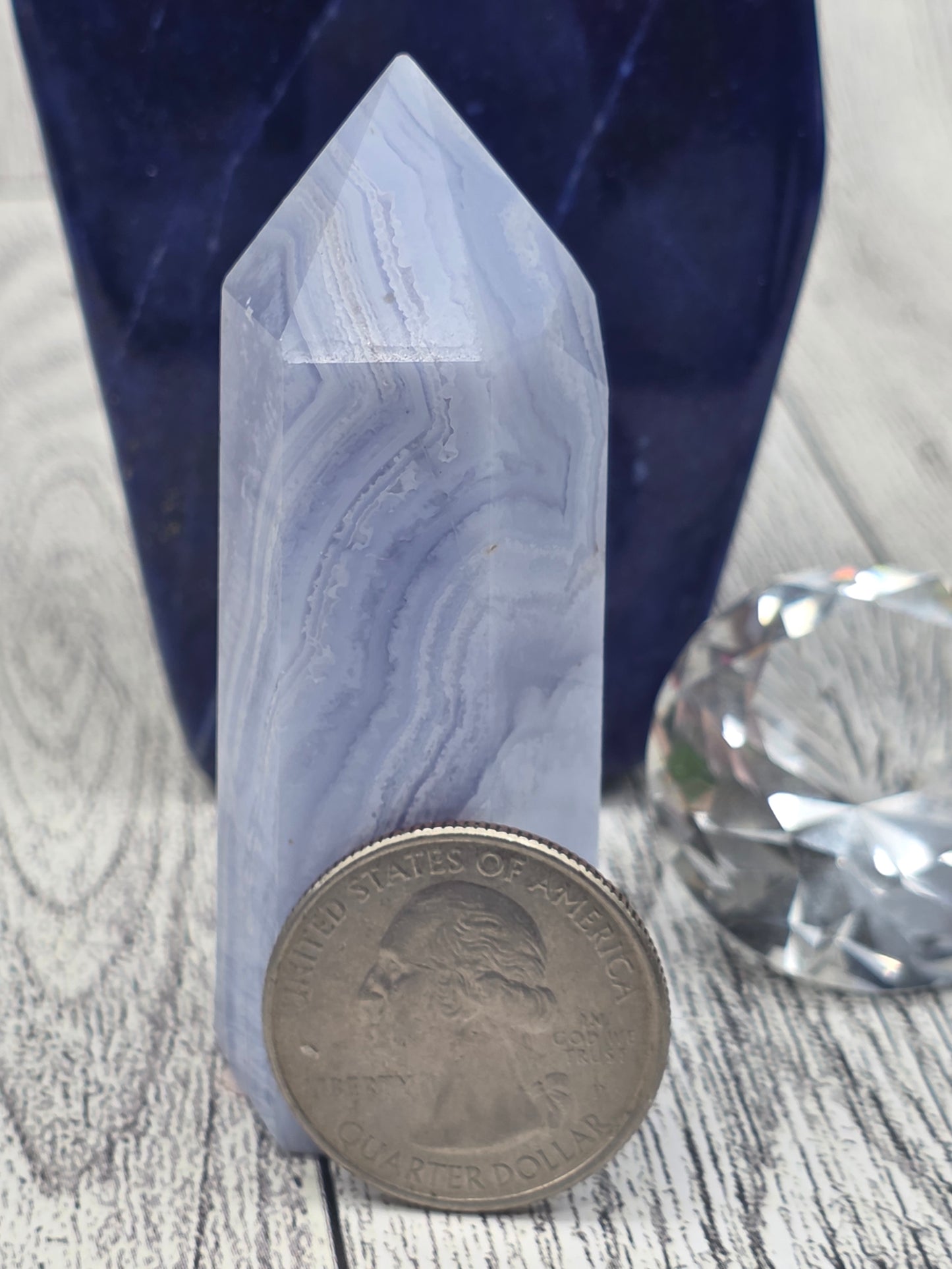 Blue Lace Agate Tower