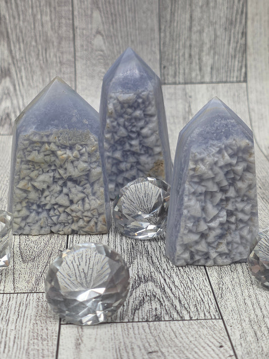 Blue Lace Agate Raw Tower