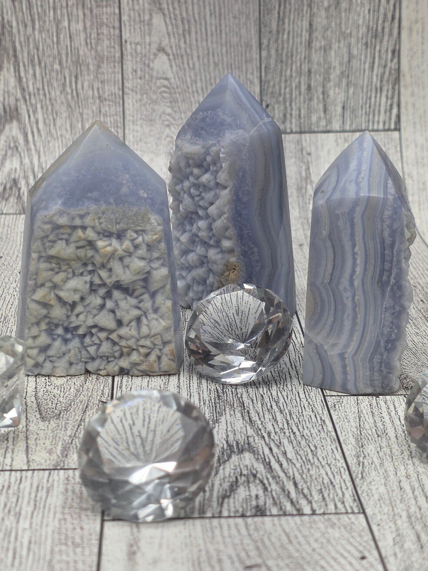 Blue Lace Agate Raw Tower