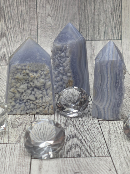 Blue Lace Agate Raw Tower