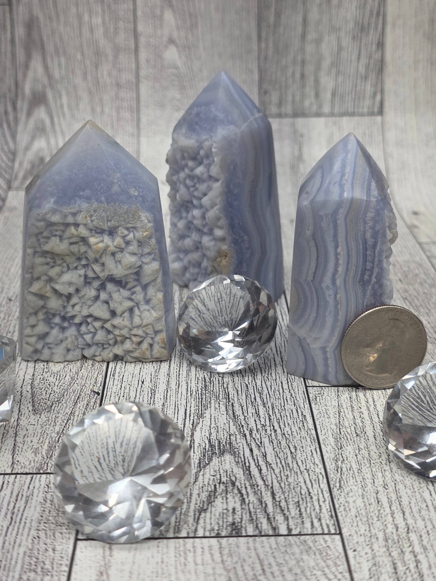 Blue Lace Agate Raw Tower