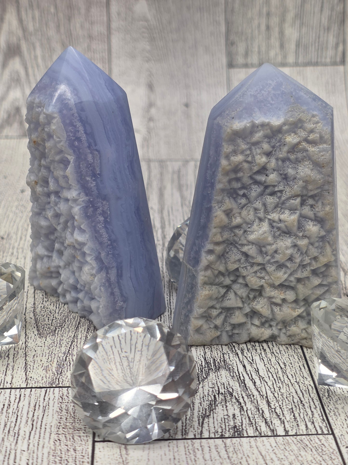 Blue Lace Agate Raw Tower