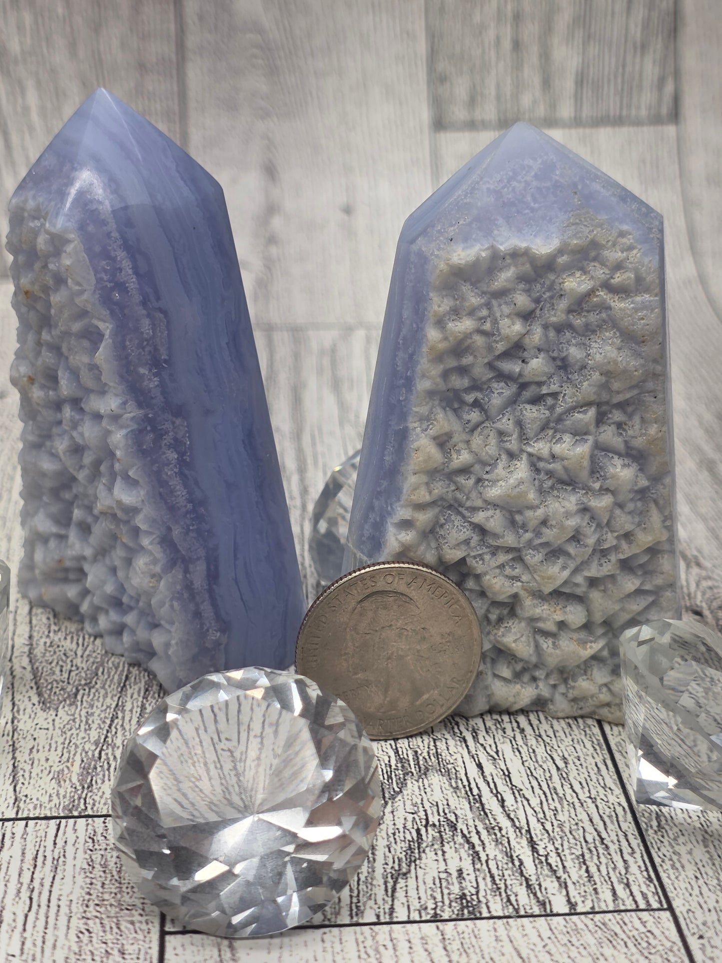 Blue Lace Agate Raw Tower