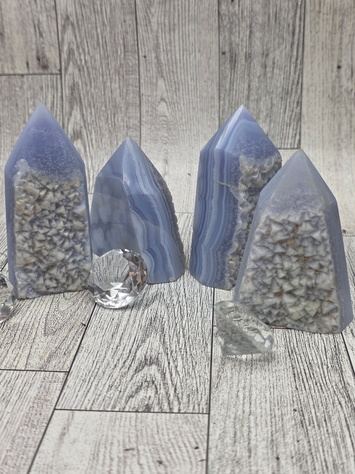 Blue Lace Agate Raw Tower