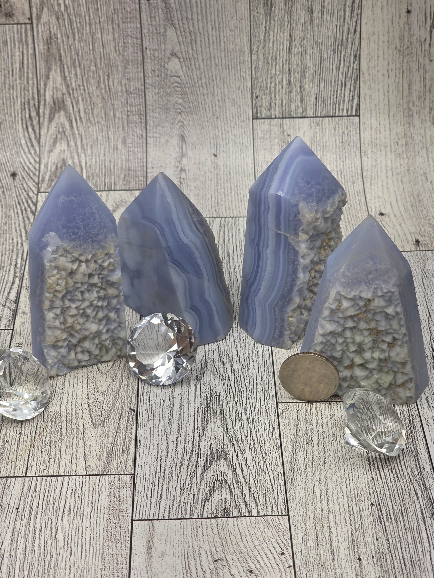 Blue Lace Agate Raw Tower