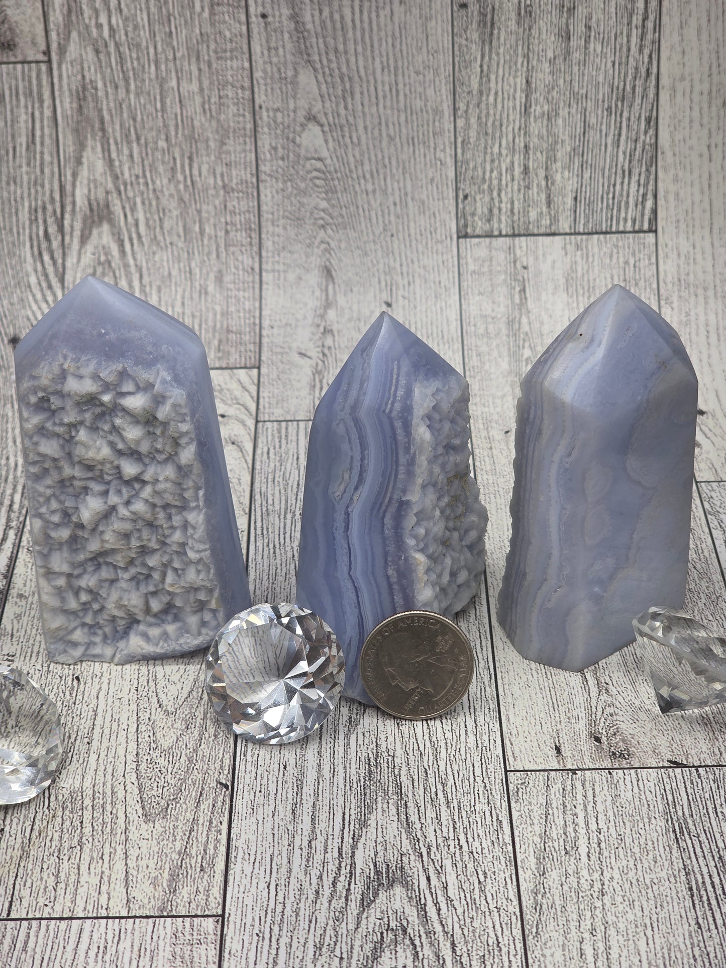 Blue Lace Agate Raw Tower