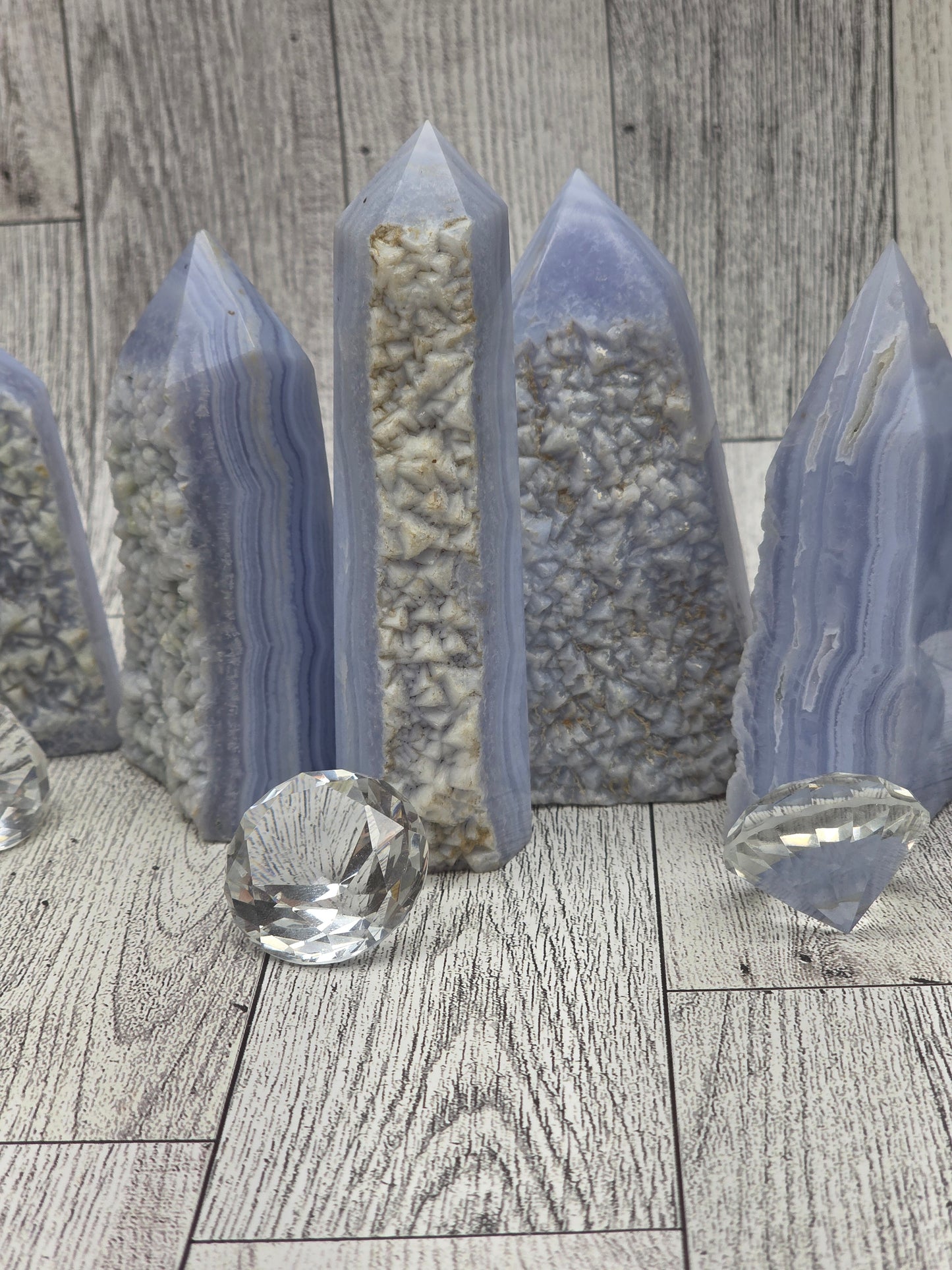 Blue Lace Agate Raw Tower