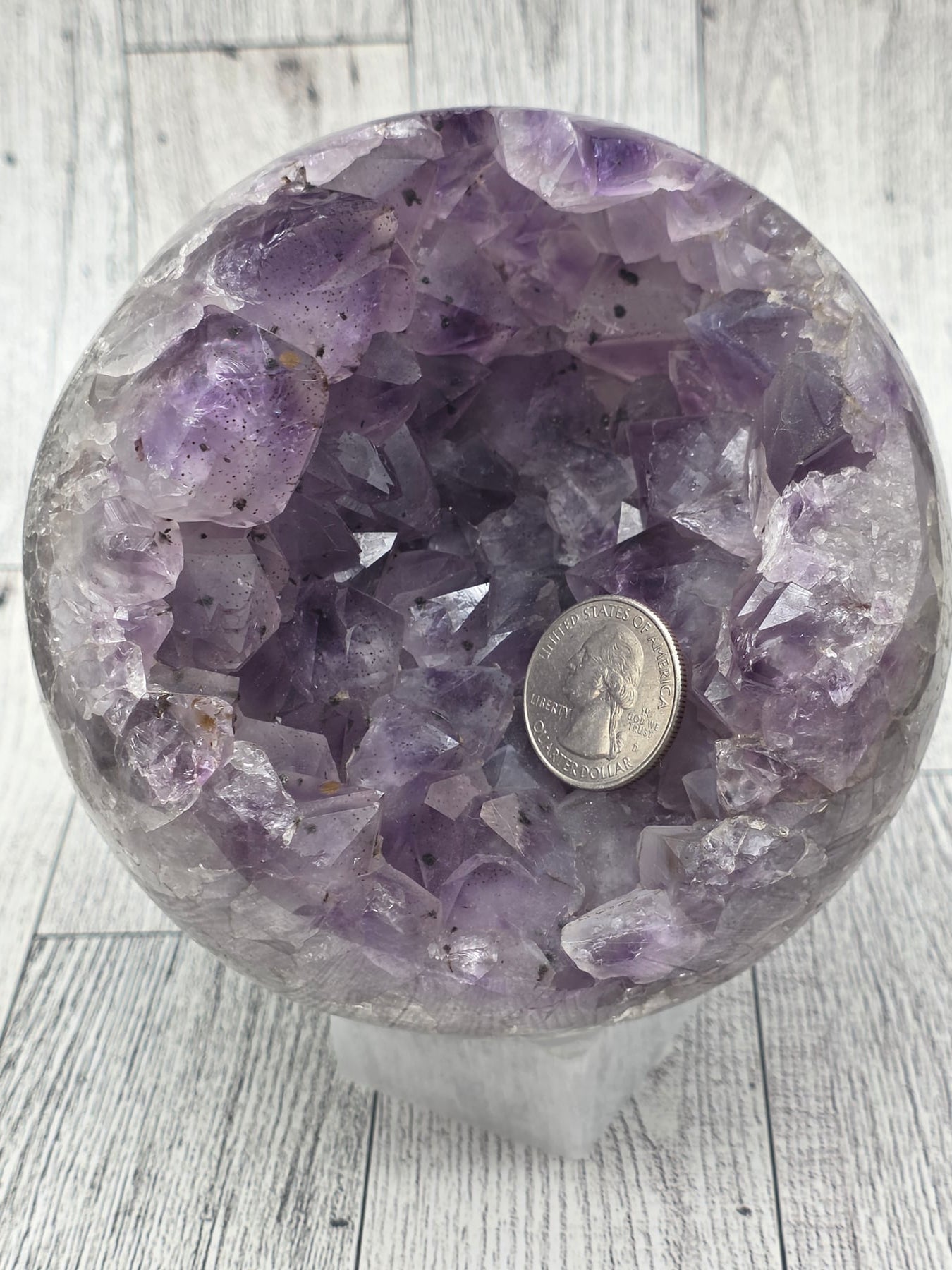 Large Amethyst Sphere with Druzy