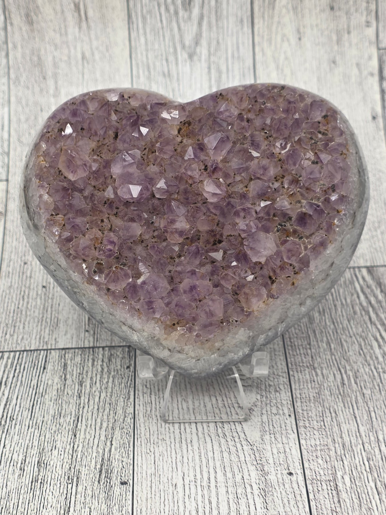 Amethyst Druzy Heart