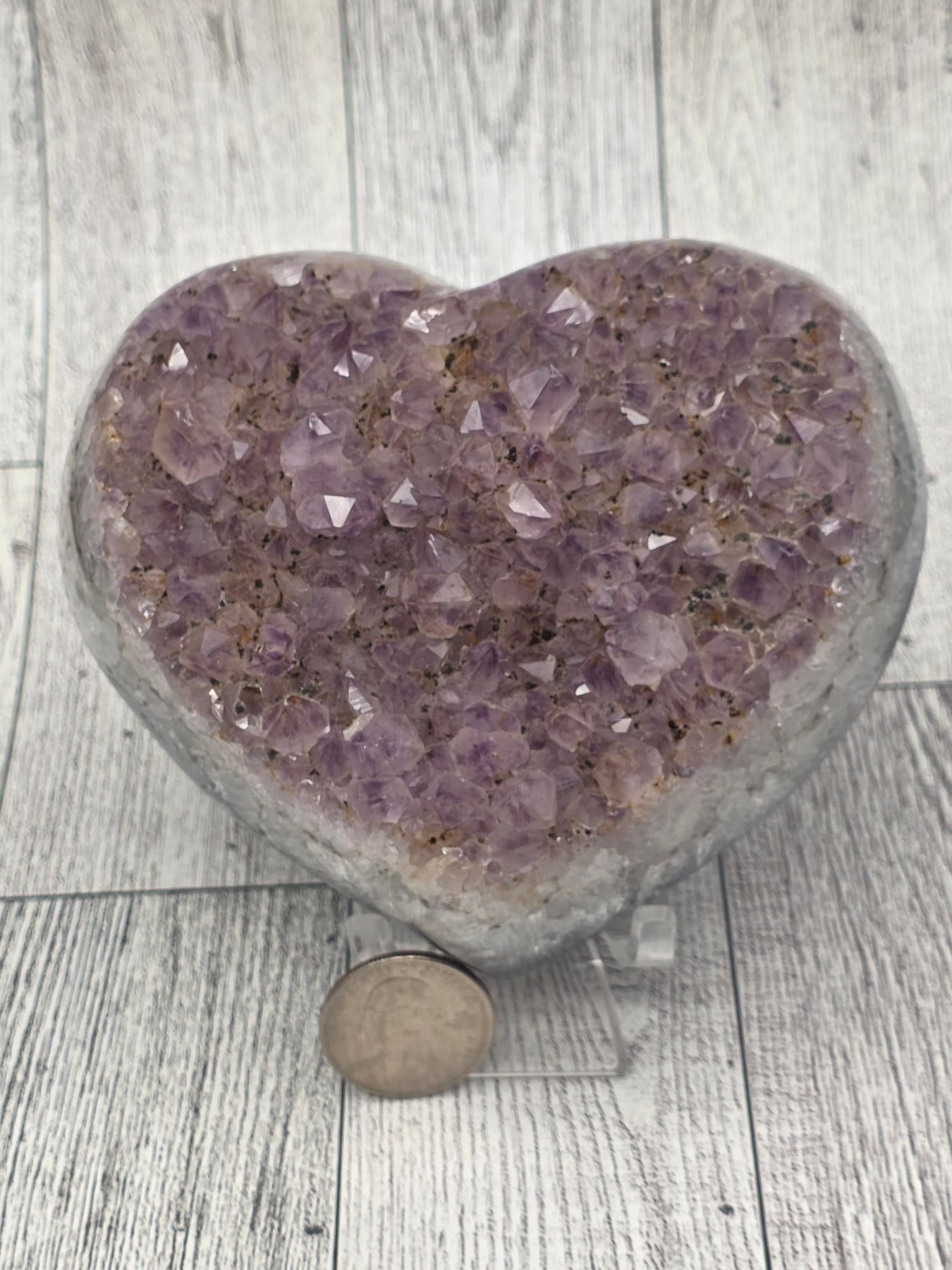 Amethyst Druzy Heart