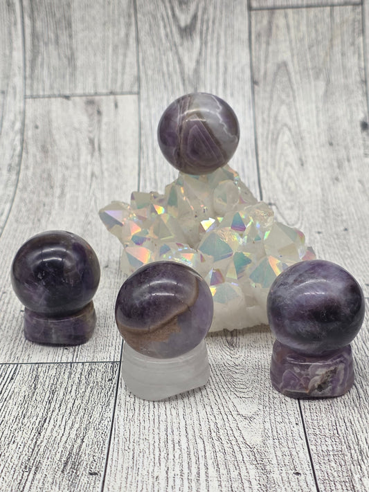 Chevron Amethyst Sphere
