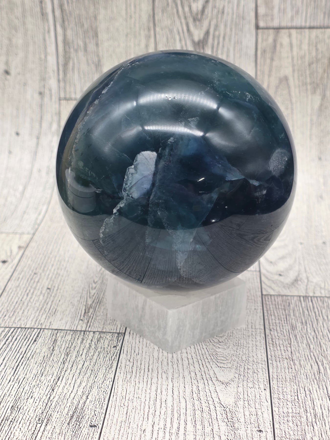 Large Blue Fluorite Sphere