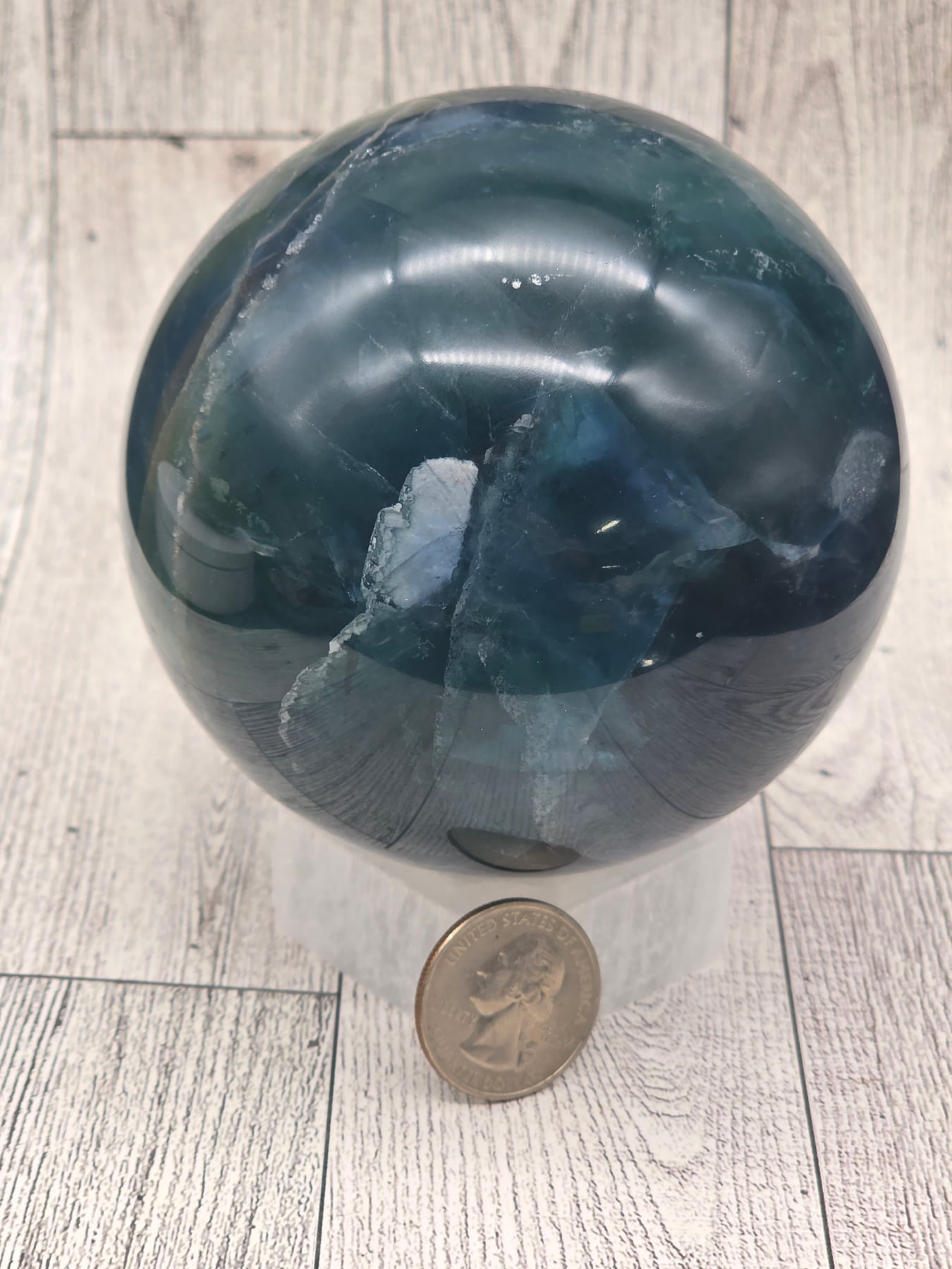 Large Blue Fluorite Sphere