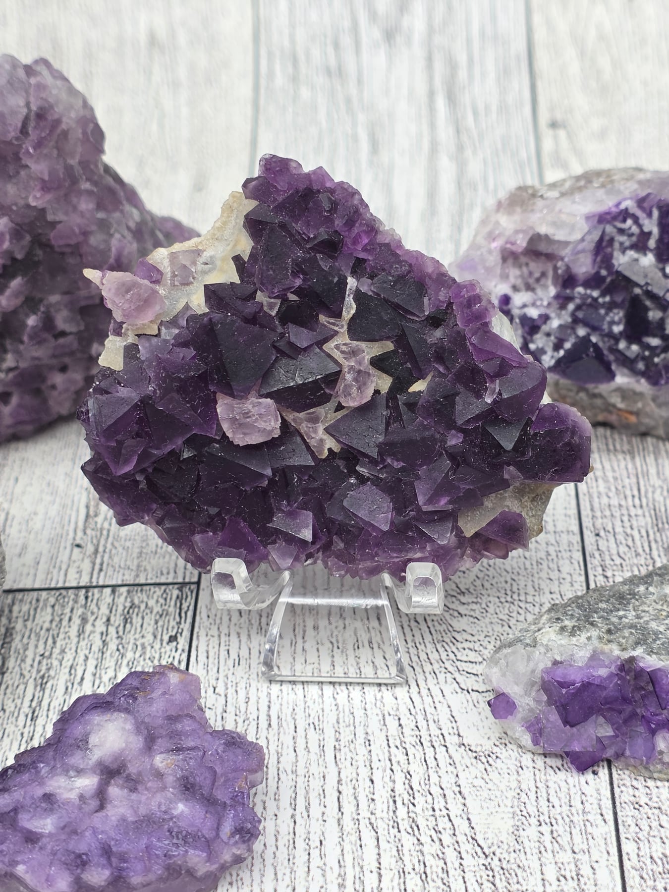 Purple Fluorite Cluster