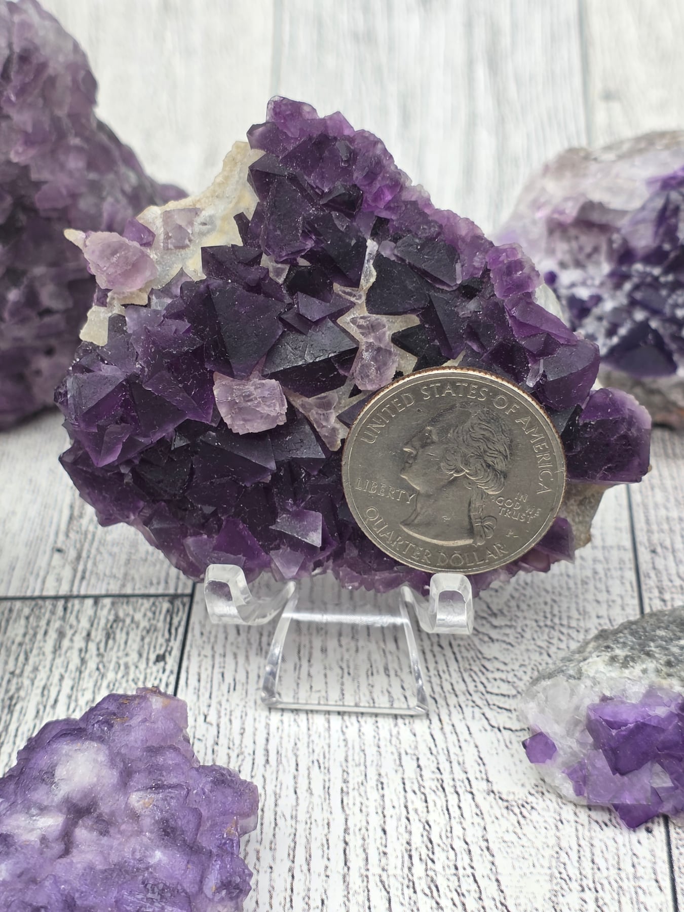 Purple Fluorite Cluster