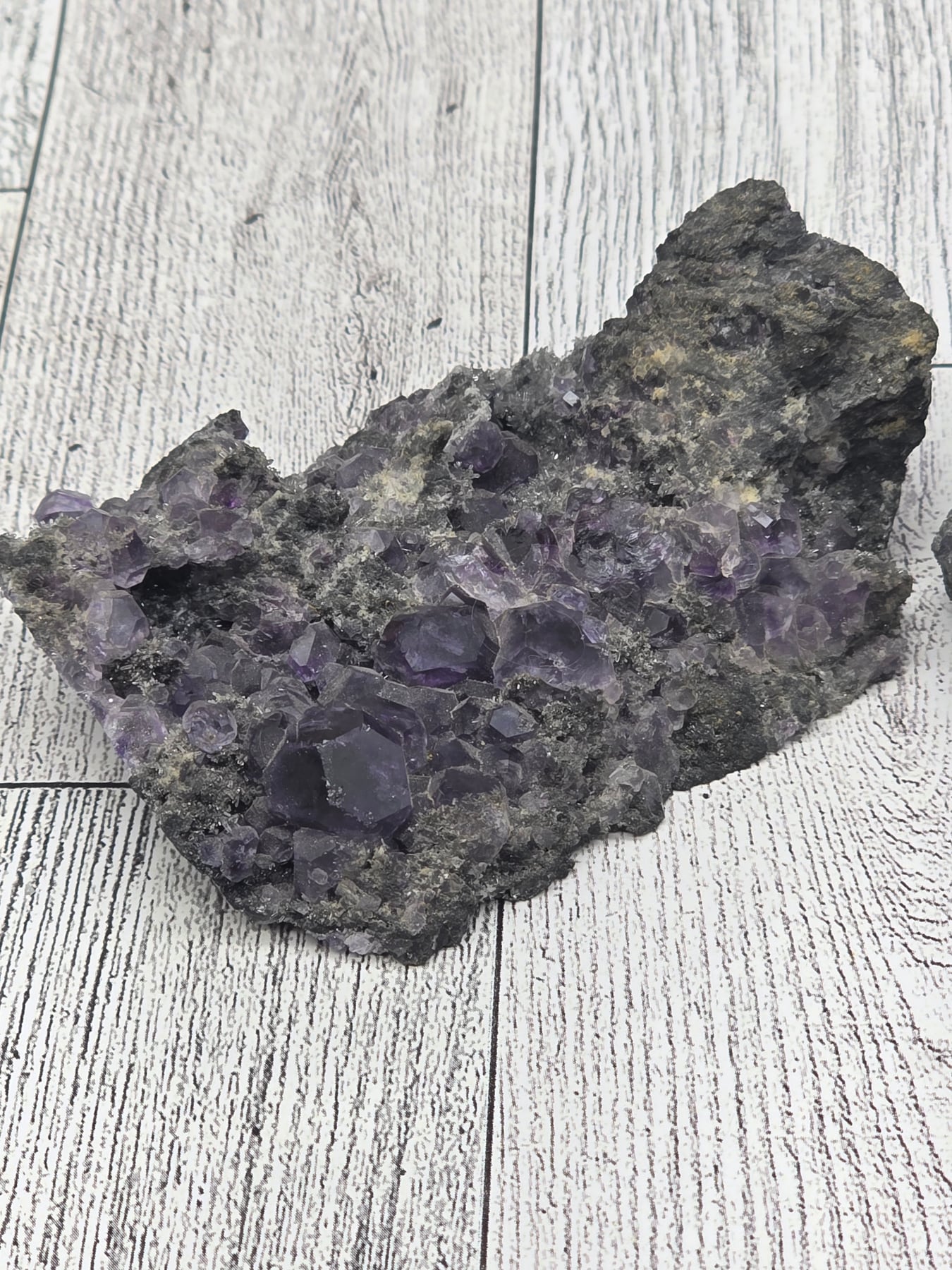 Purple Fluorite Specimen On Matrix