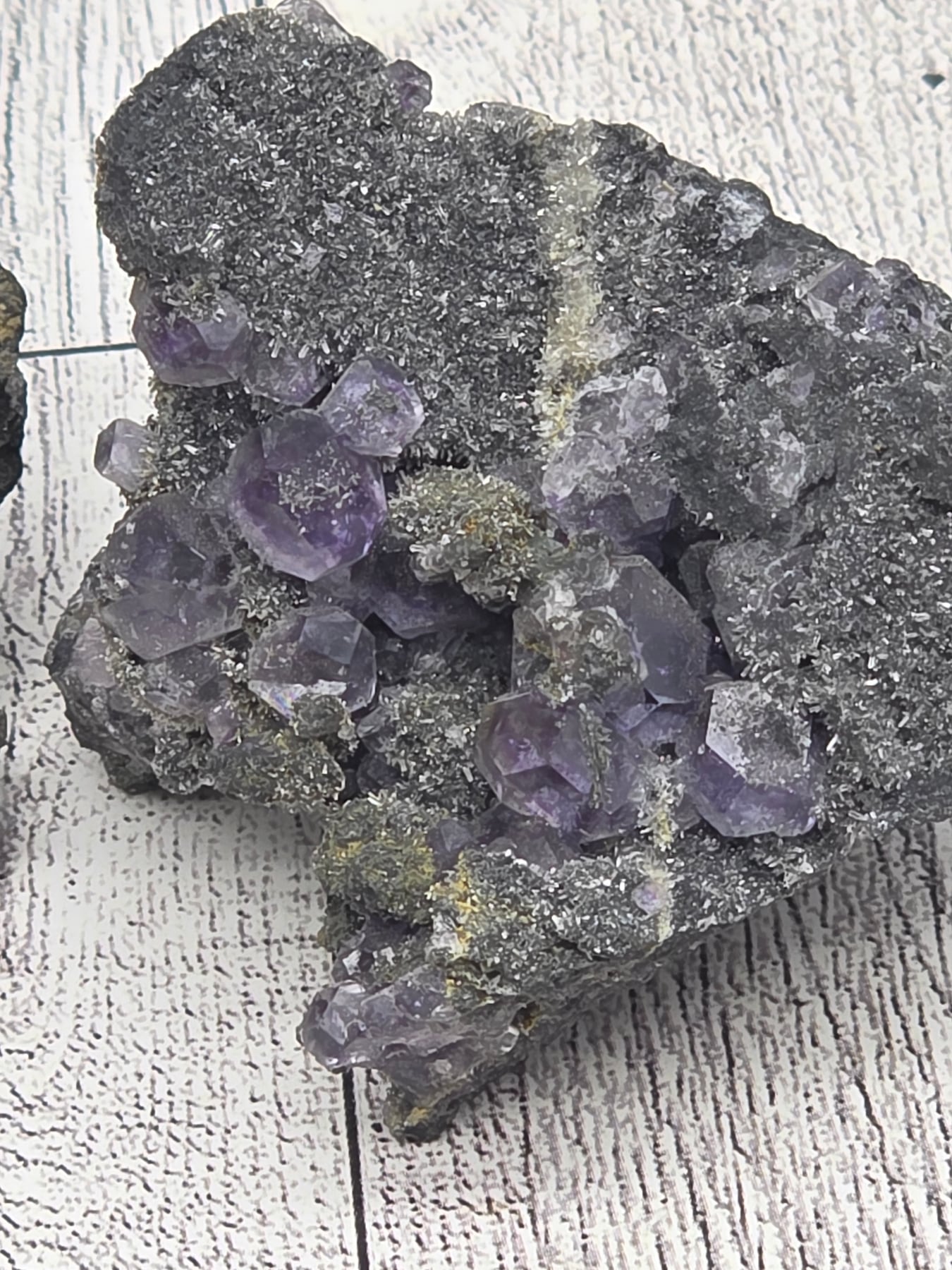 Purple Fluorite Specimen On Matrix