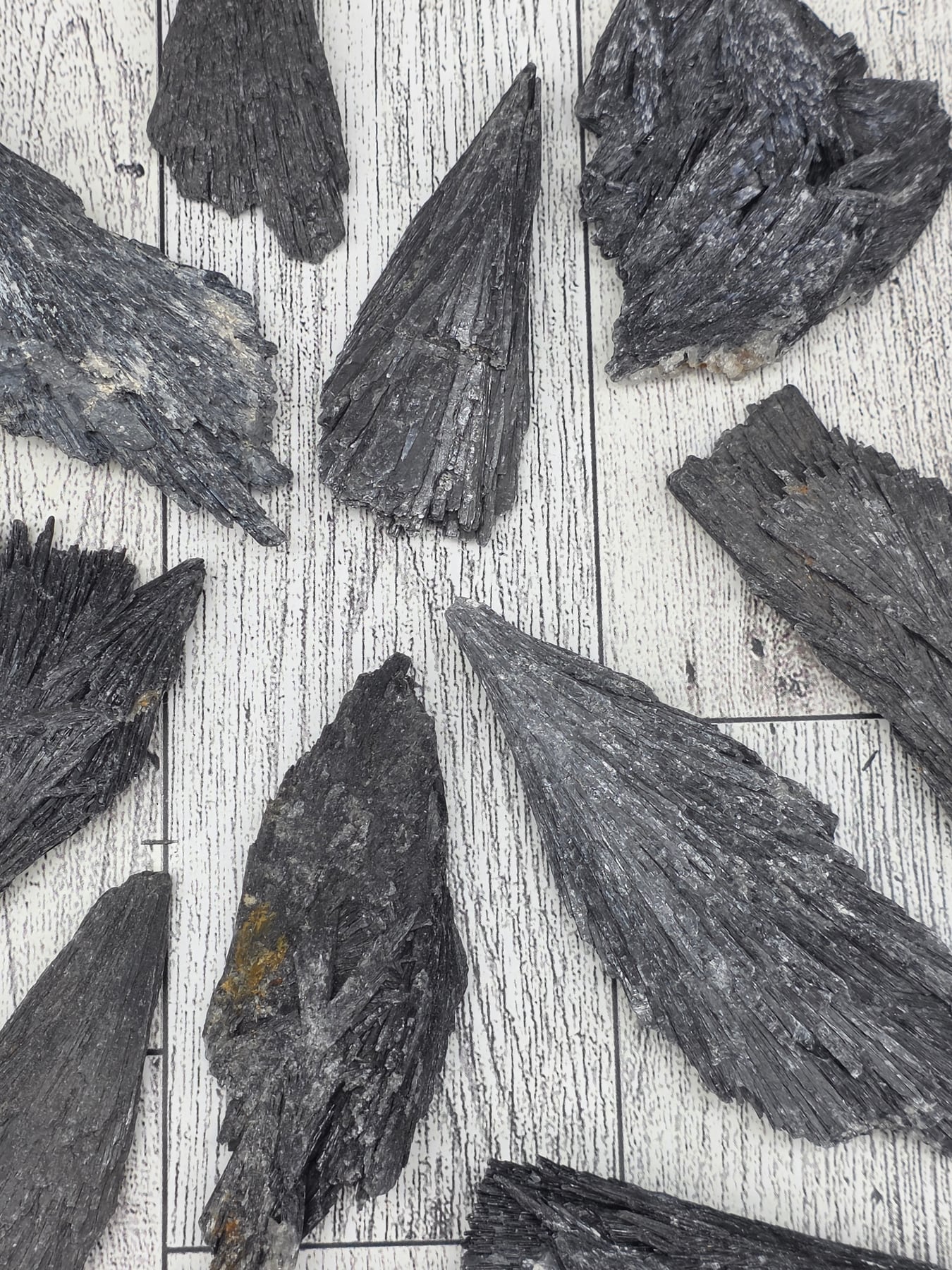 Black Kyanite Fan