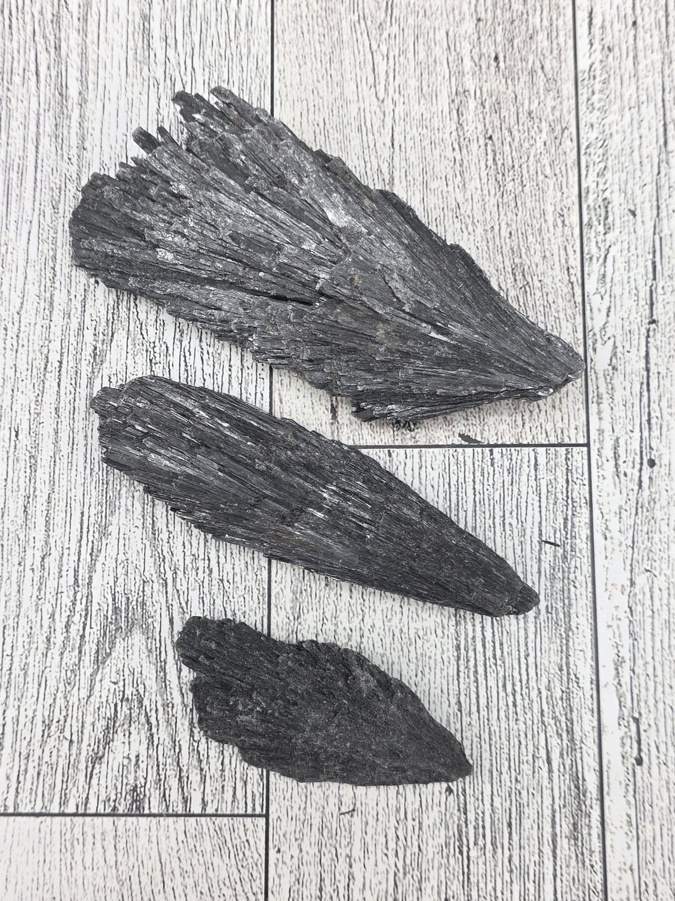 Black Kyanite Fan