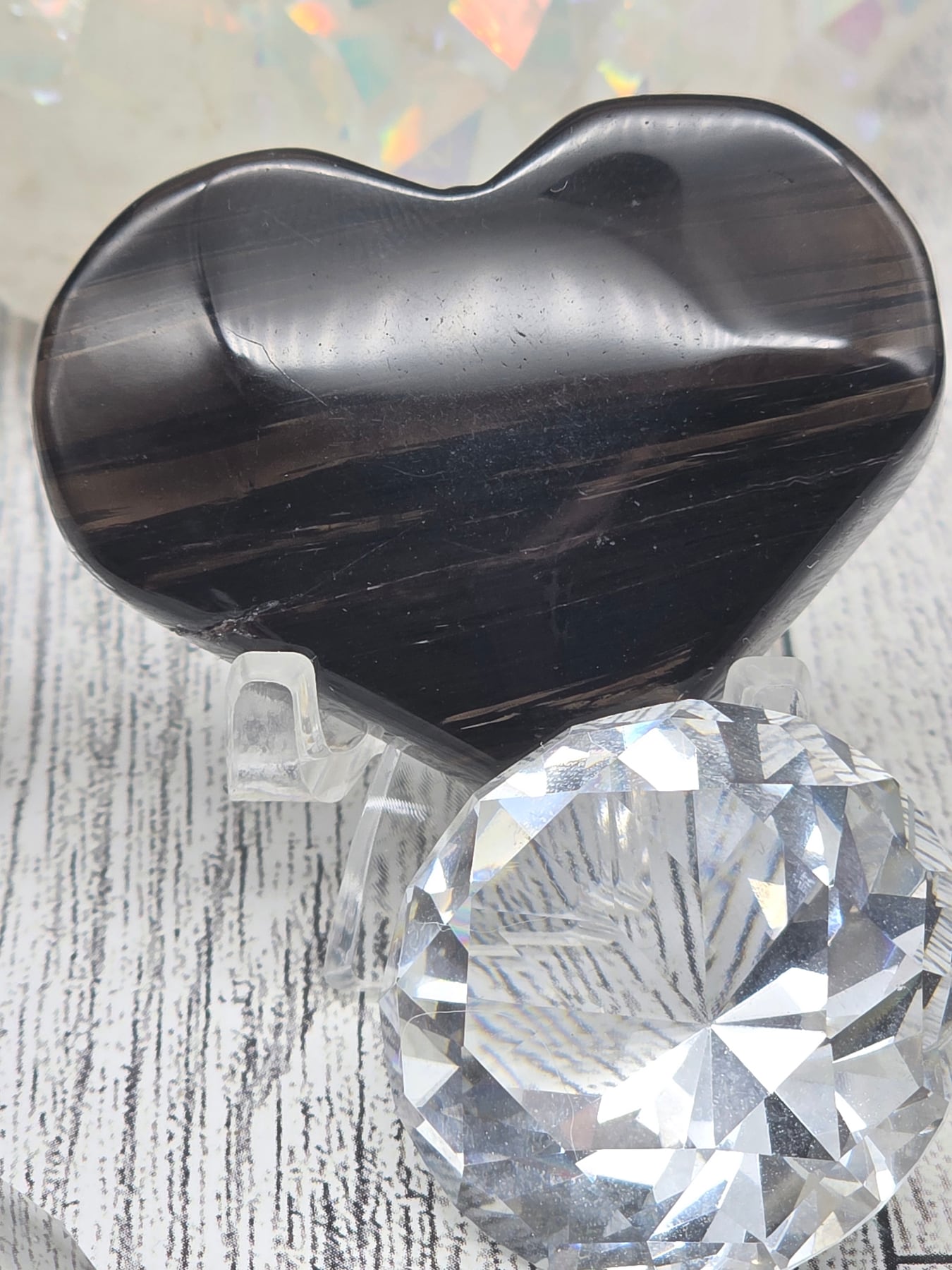 Midnight Lace Obsidian Heart