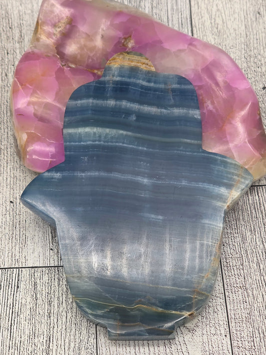 Blue Onyx Hamsa Charging Plate
