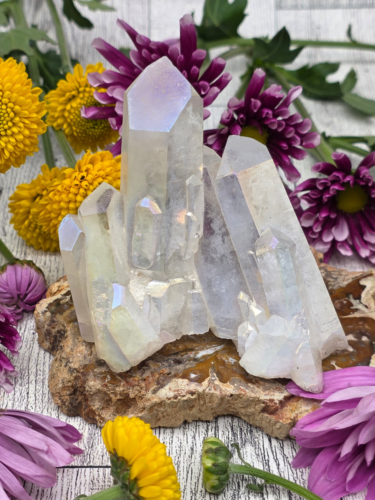 Angel Aura Quartz Cluster