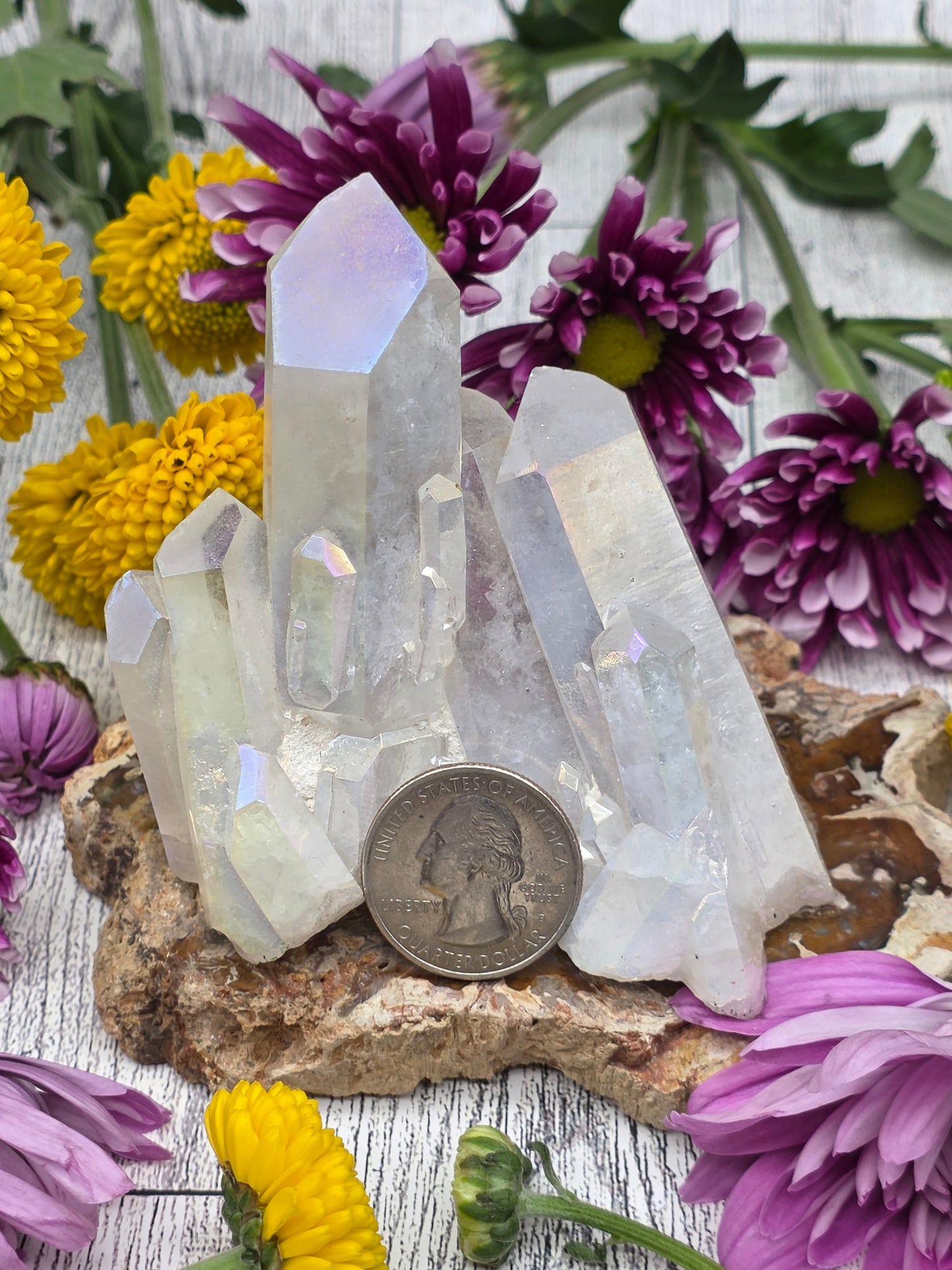 Angel Aura Quartz Cluster