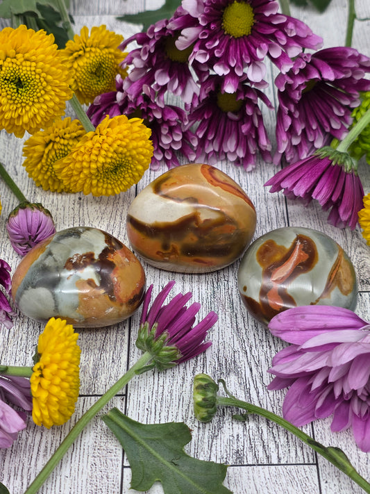 Polychrome Jasper Palm Stone
