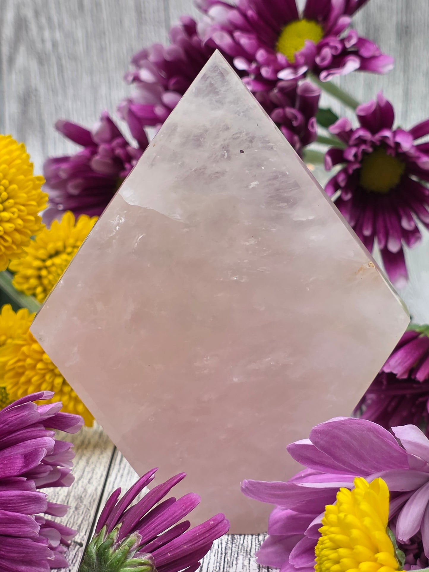 Rose Quartz Diamond Flame