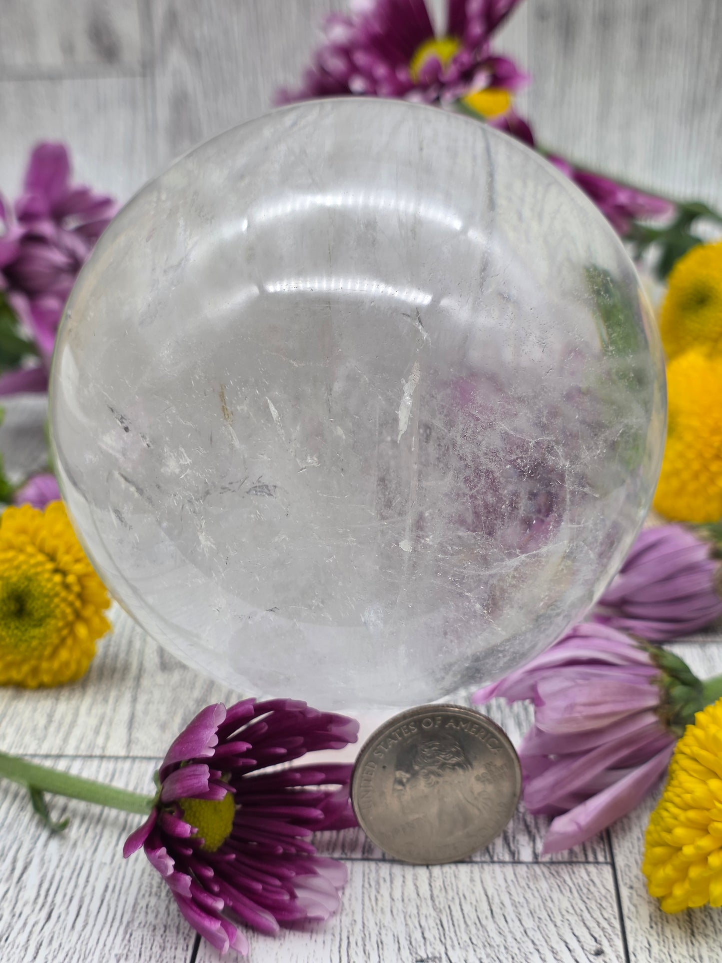 Large Clear Quartz Sphere