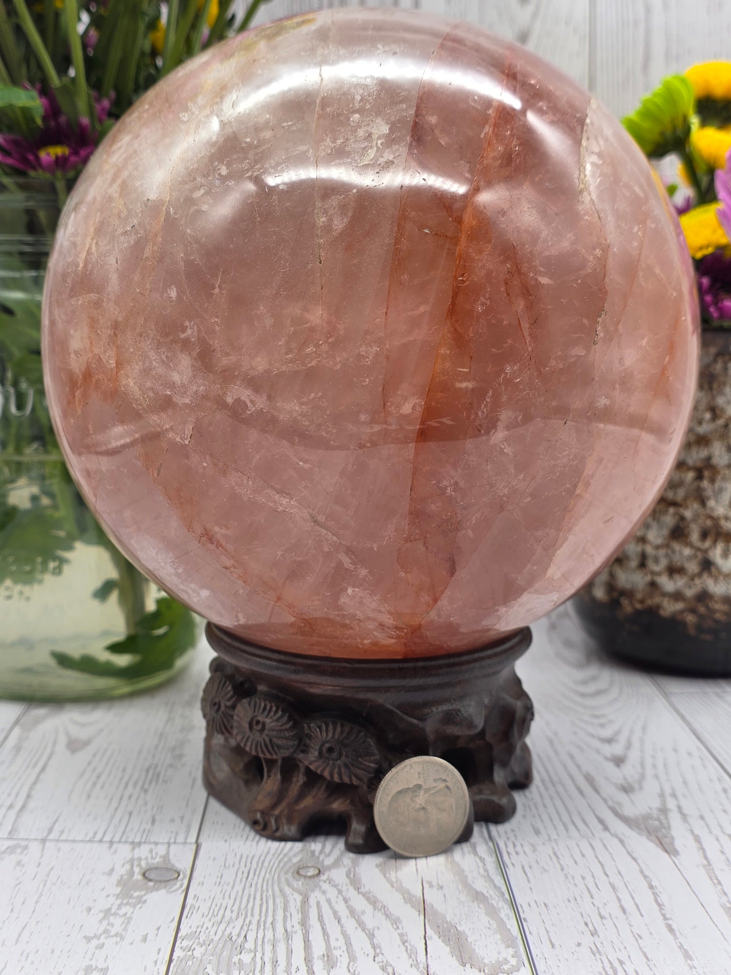 Fire Quartz Sphere